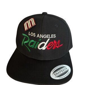 Los Angeles Raiders Black Snapback Hat 3 colored logo Raiders hat plus hat pin